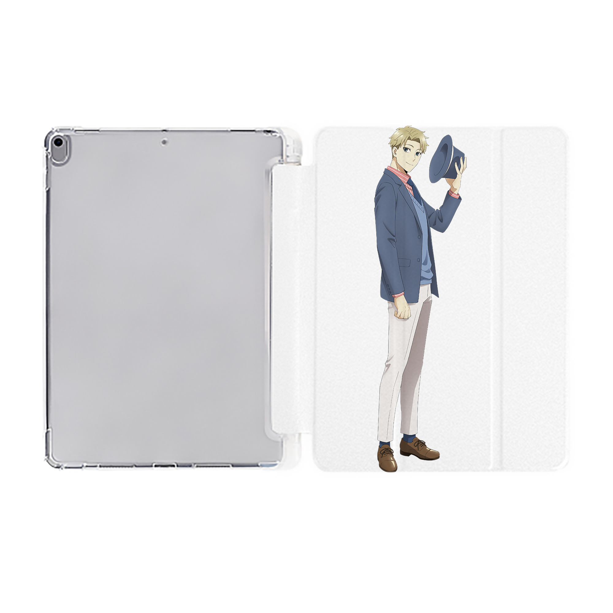 （画像用） SPY×FAMILY间谍家家酒 IPad ケース ペン収納付き 三つ折りスタンド PUレザー×シリコン 対応機種9.5/10.5/10.9インチ